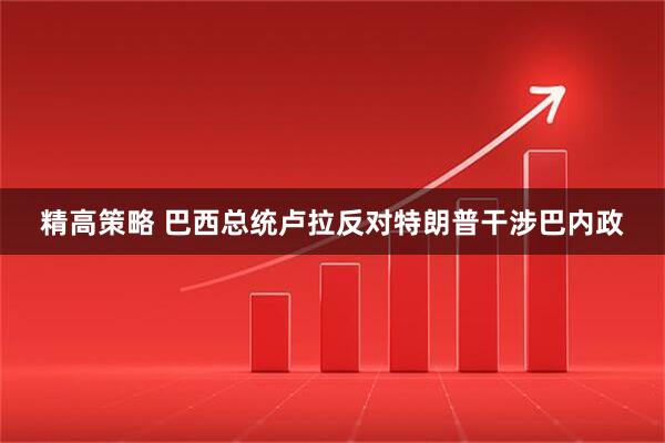精高策略 巴西总统卢拉反对特朗普干涉巴内政