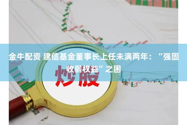 金牛配资 建信基金董事长上任未满两年：“强固收弱权益”之困